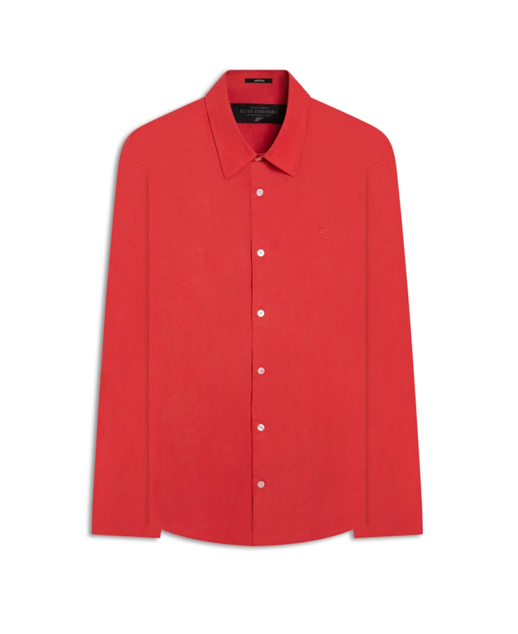 Camisa Linho Blend Anatomic Vermelho
