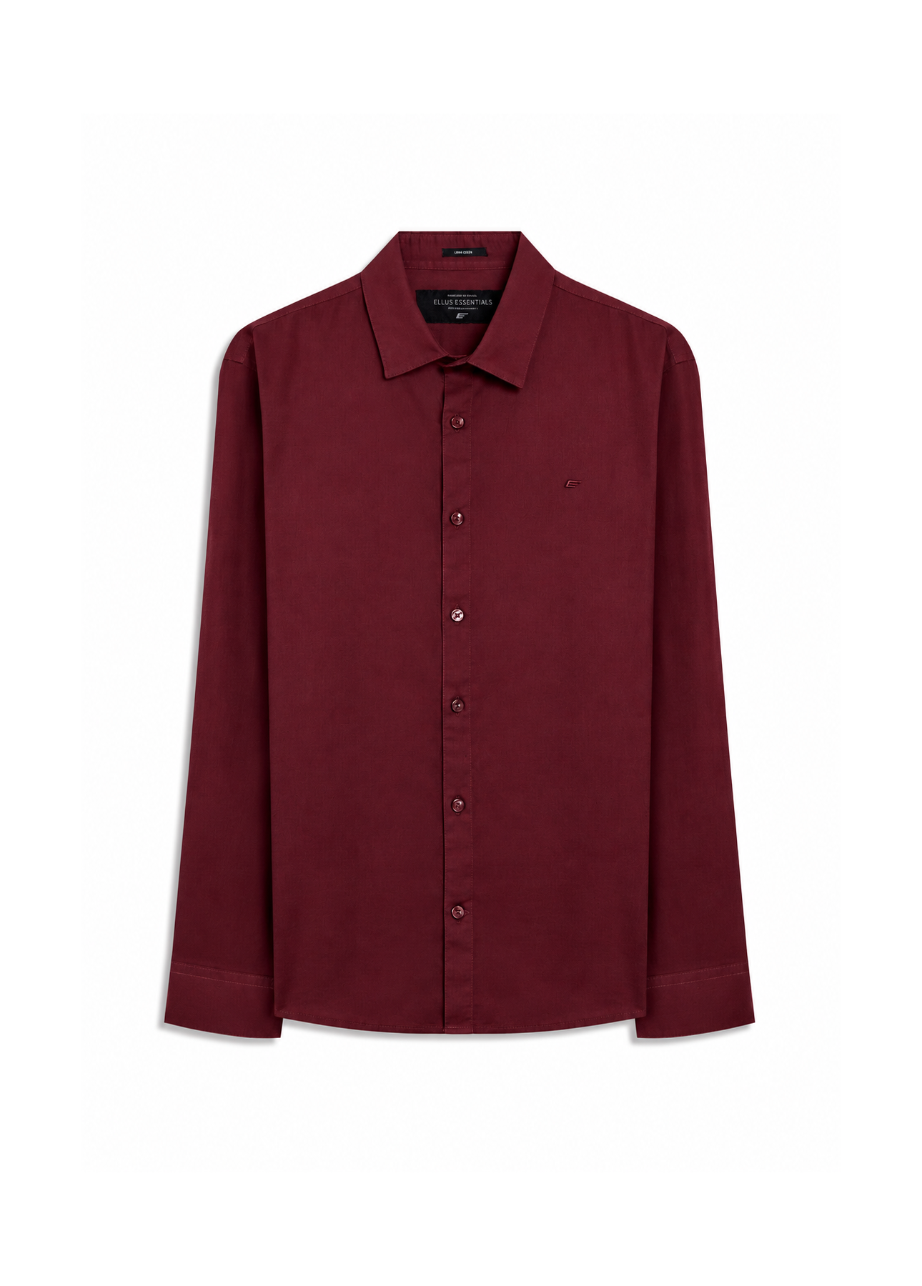 Camisa Linho Blend Anatomic  Vinho