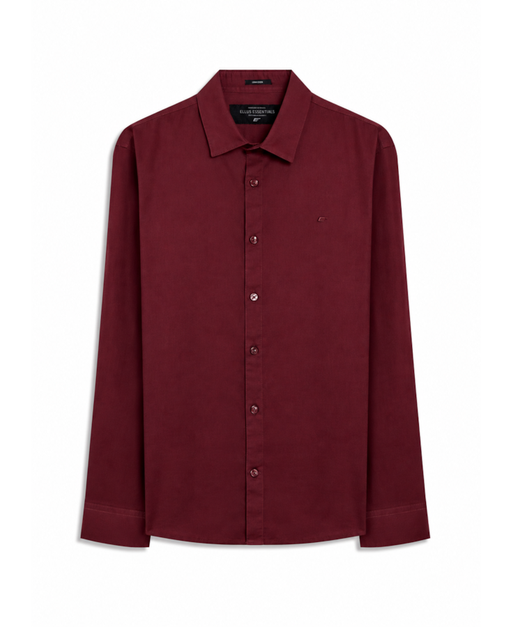 Camisa Linho Blend Anatomic  Vinho