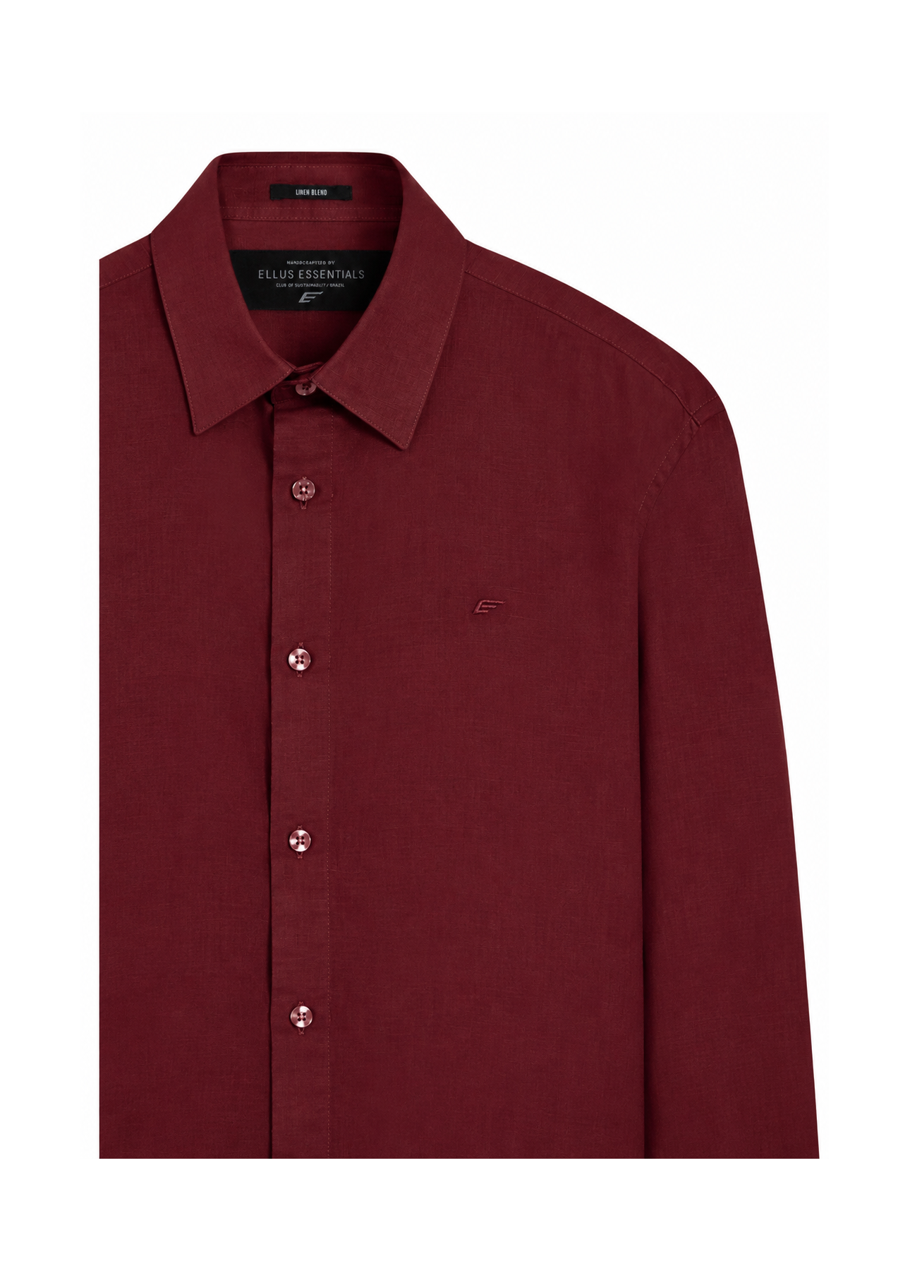 Camisa Linho Blend Anatomic  Vinho