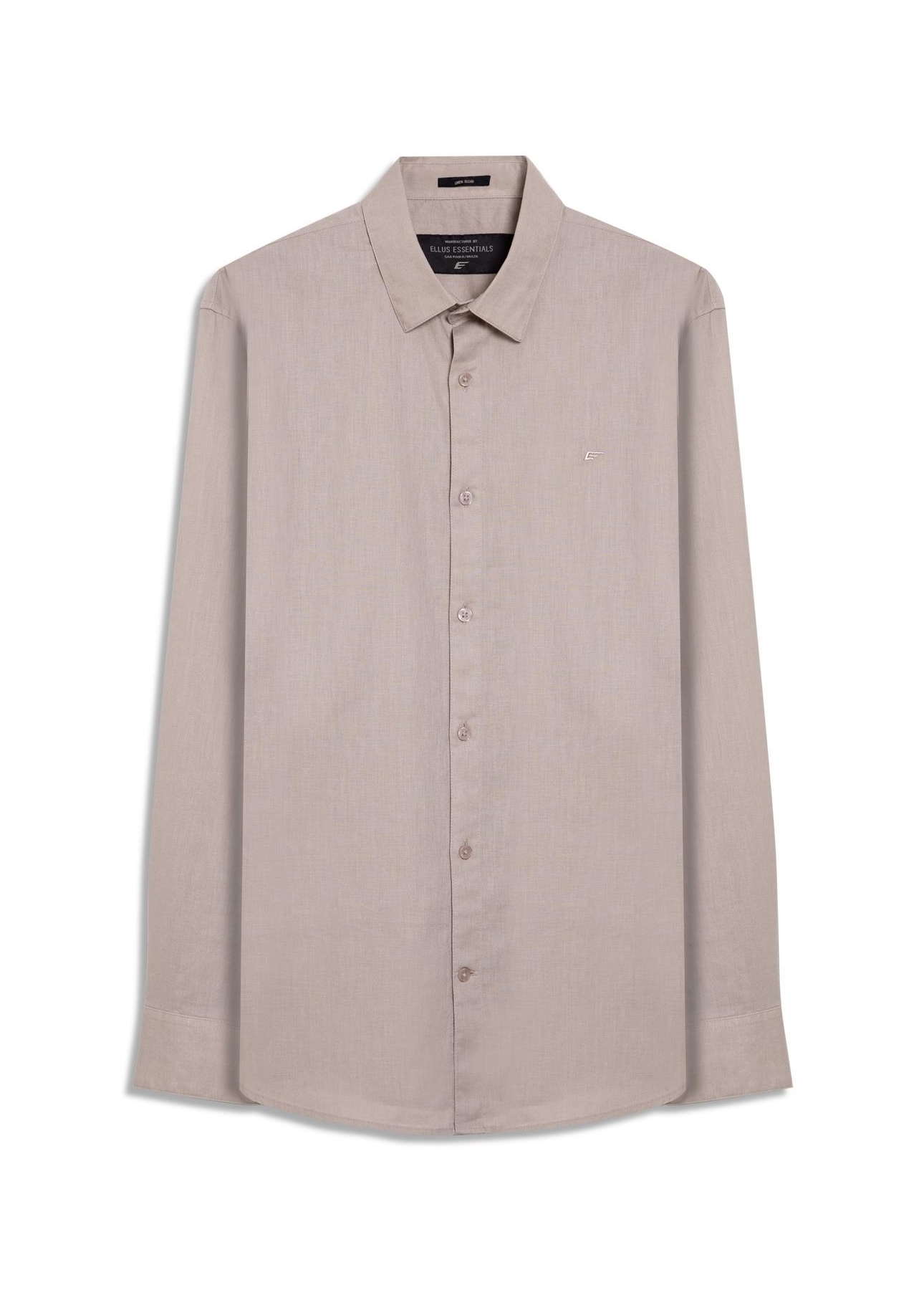 Camisa Linho Blend Classic Anatomic Areia Seca