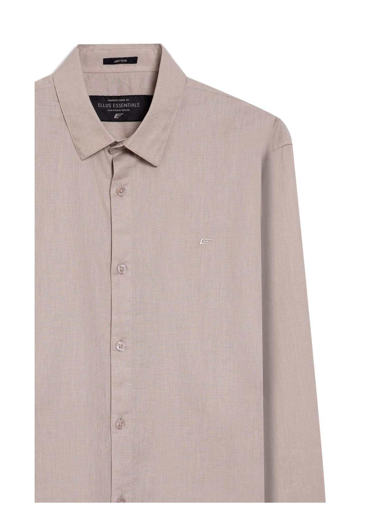 Camisa Linho Blend Classic Anatomic Areia Seca