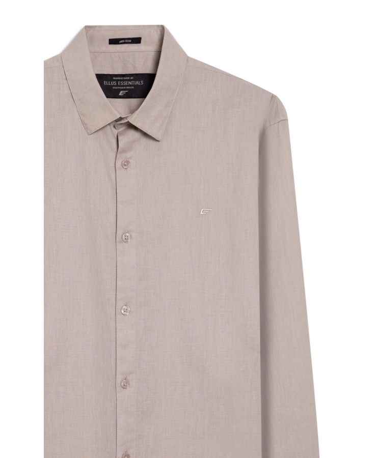 Camisa Linho Blend Classic Anatomic Areia Seca