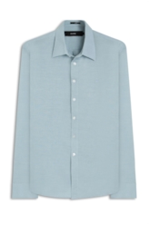 Camisa Linho Blend Classic Anatomic Azul Claro