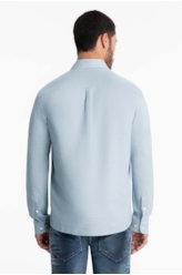 Camisa Linho Blend Classic Anatomic Azul Claro
