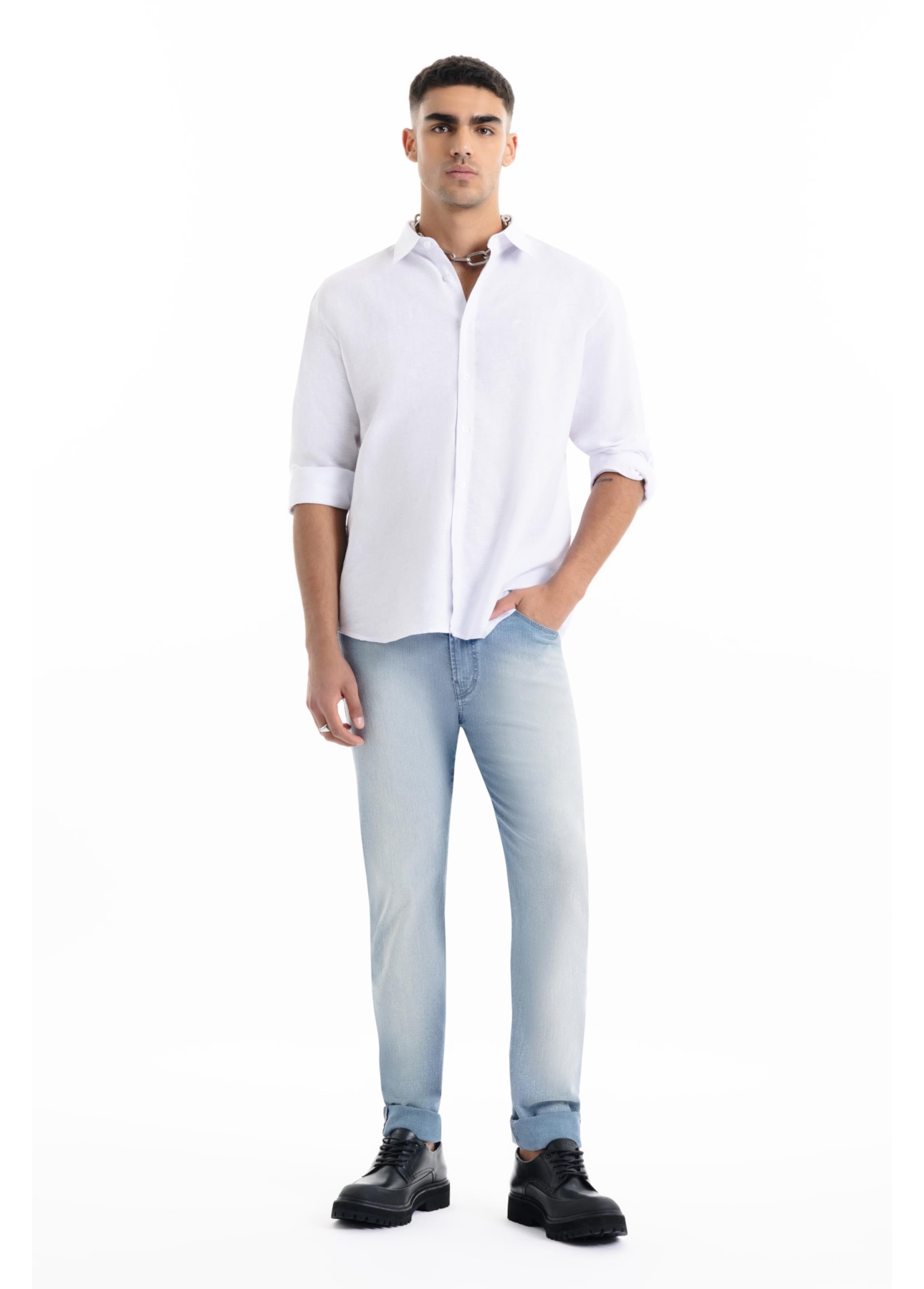 Camisa Linho Blend Classic Anatomic Branco