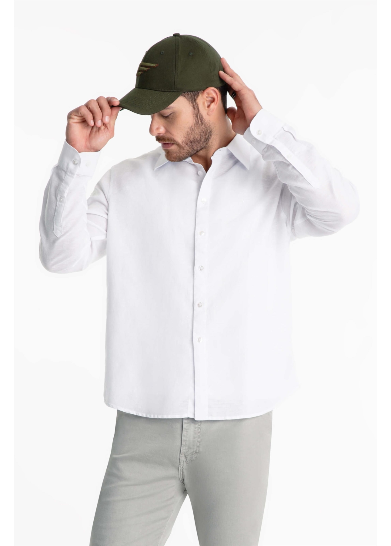 Camisa Linho Blend Classic Anatomic Branco