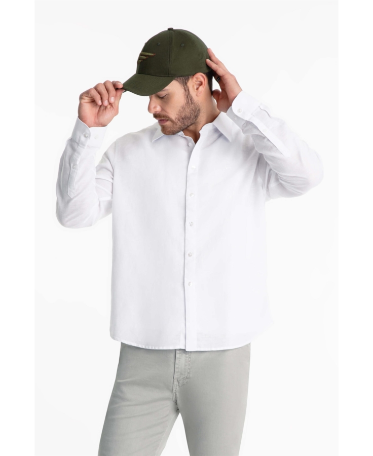 Camisa Linho Blend Classic Anatomic Branco