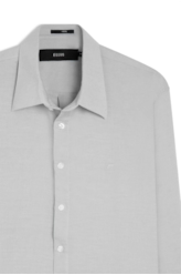 Camisa Linho Blend Classic Anatomic Cinza