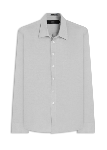 Camisa Linho Blend Classic Anatomic Cinza
