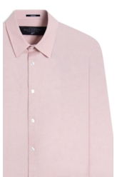 Camisa Linho Blend Classic Anatomic Nude