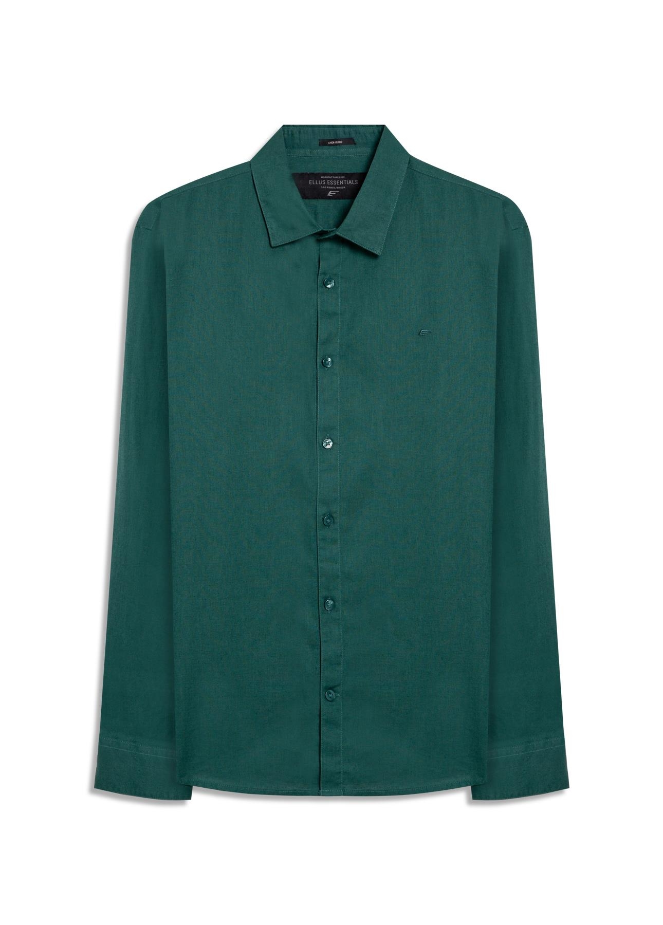 Camisa Linho Blend Classic Anatomic Verde Escuro