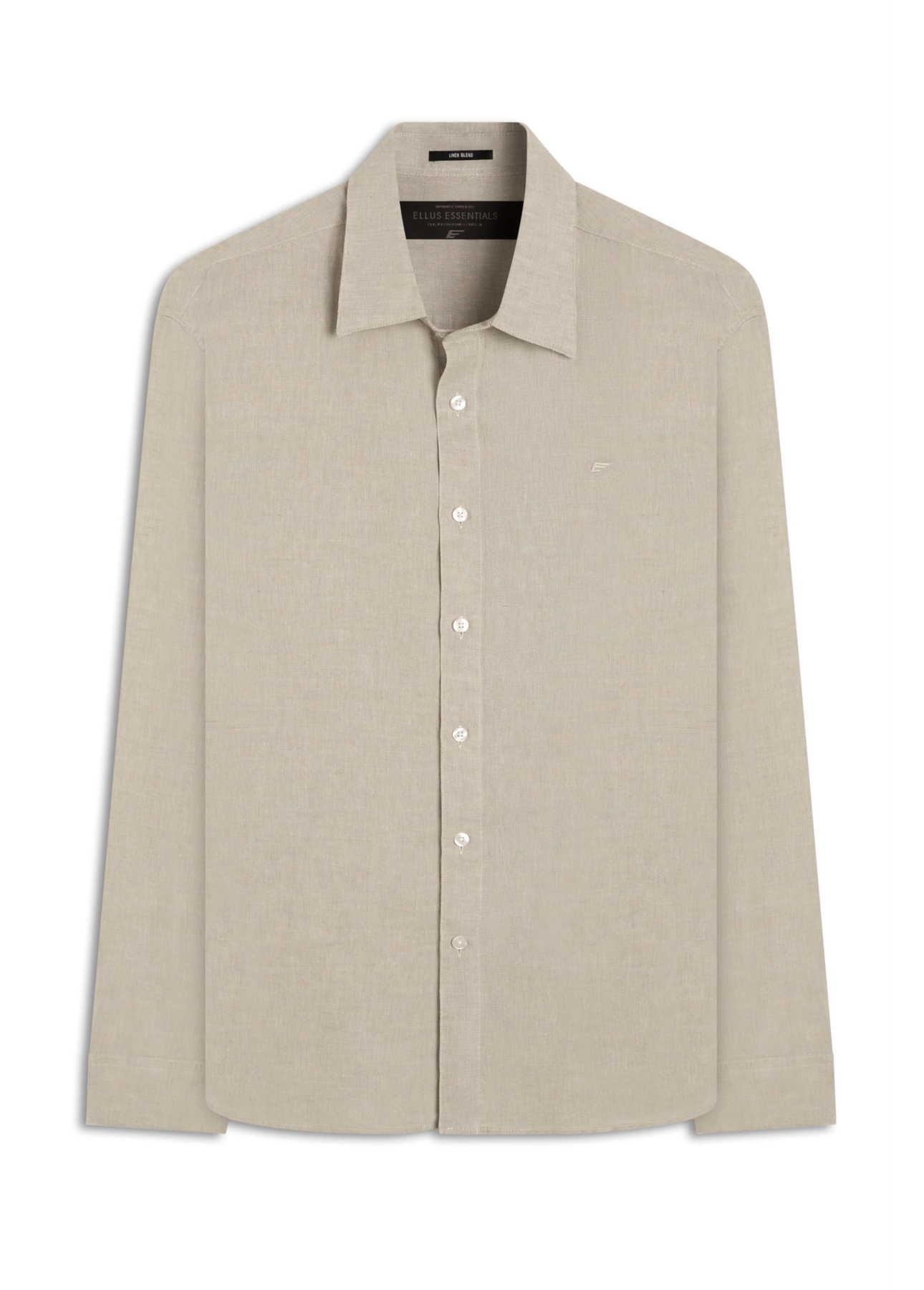 Camisa Linho Blend Cross Dye Cinza Claro