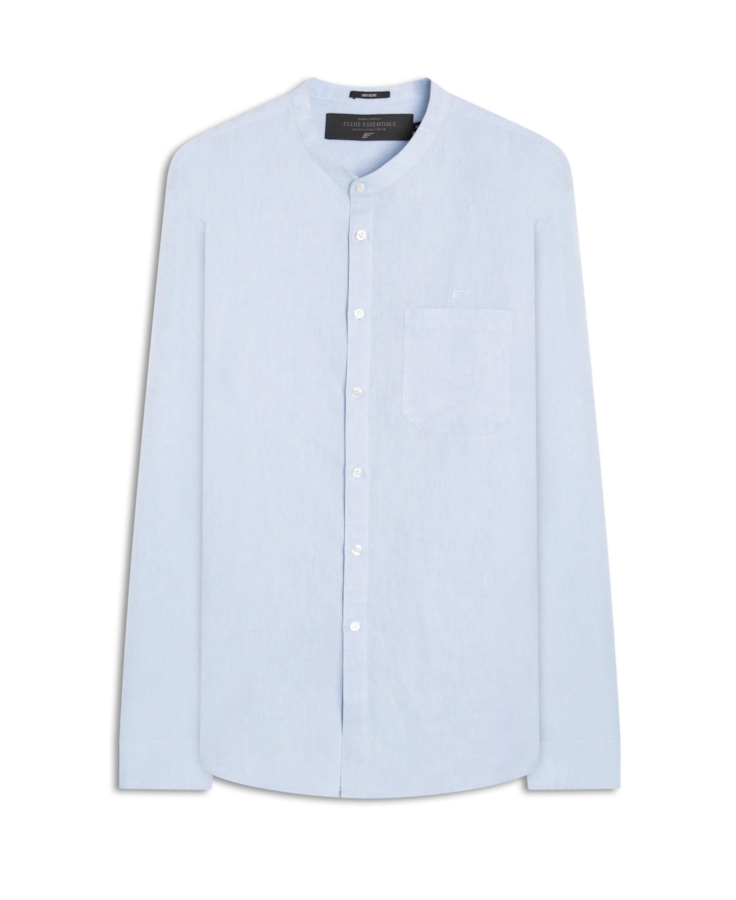 Camisa Linho Blend Cross Dye Class Azul Claro