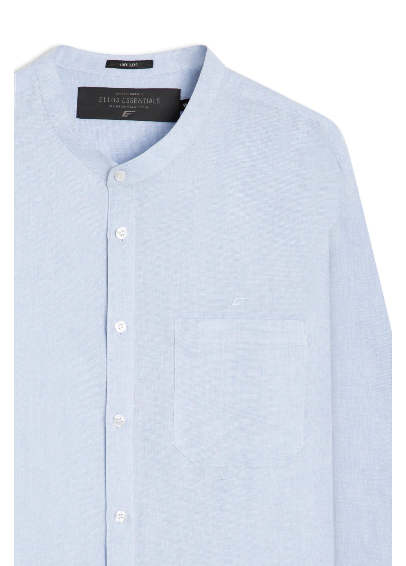 Camisa Linho Blend Cross Dye Class Azul Claro