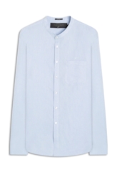Camisa Linho Blend Cross Dye Class Azul Claro