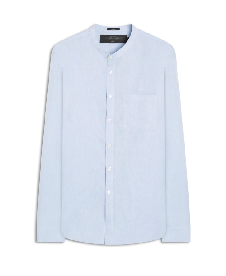 Camisa Linho Blend Cross Dye Class Azul Claro