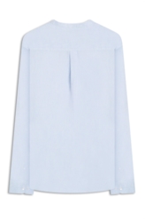 Camisa Linho Blend Cross Dye Class Azul Claro