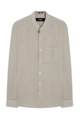 Camisa Linho Blend Cross Dye Class Cinza