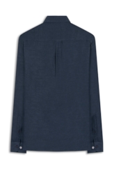 Camisa Linho Blend Cross Dye Dark Navy