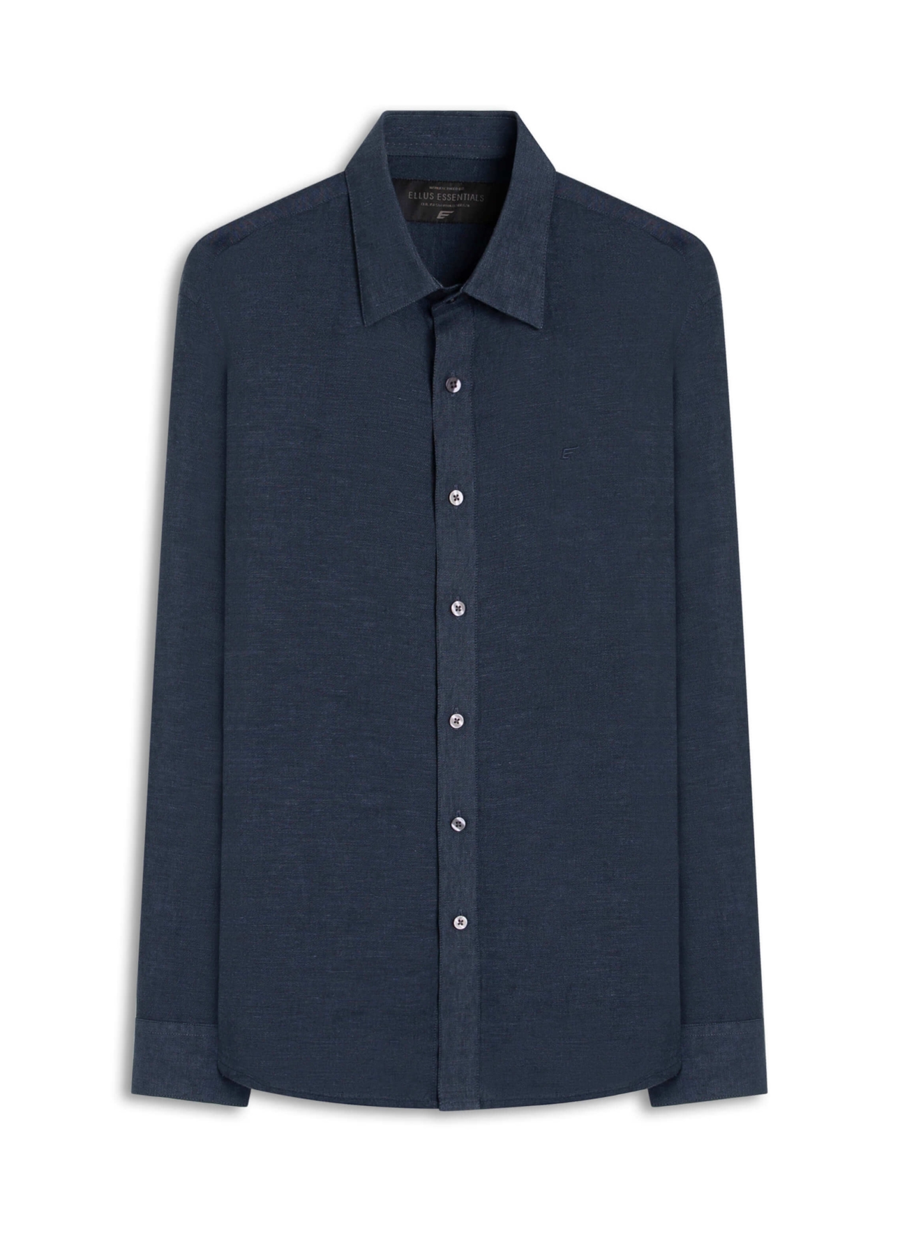 Camisa Linho Blend Cross Dye Dark Navy