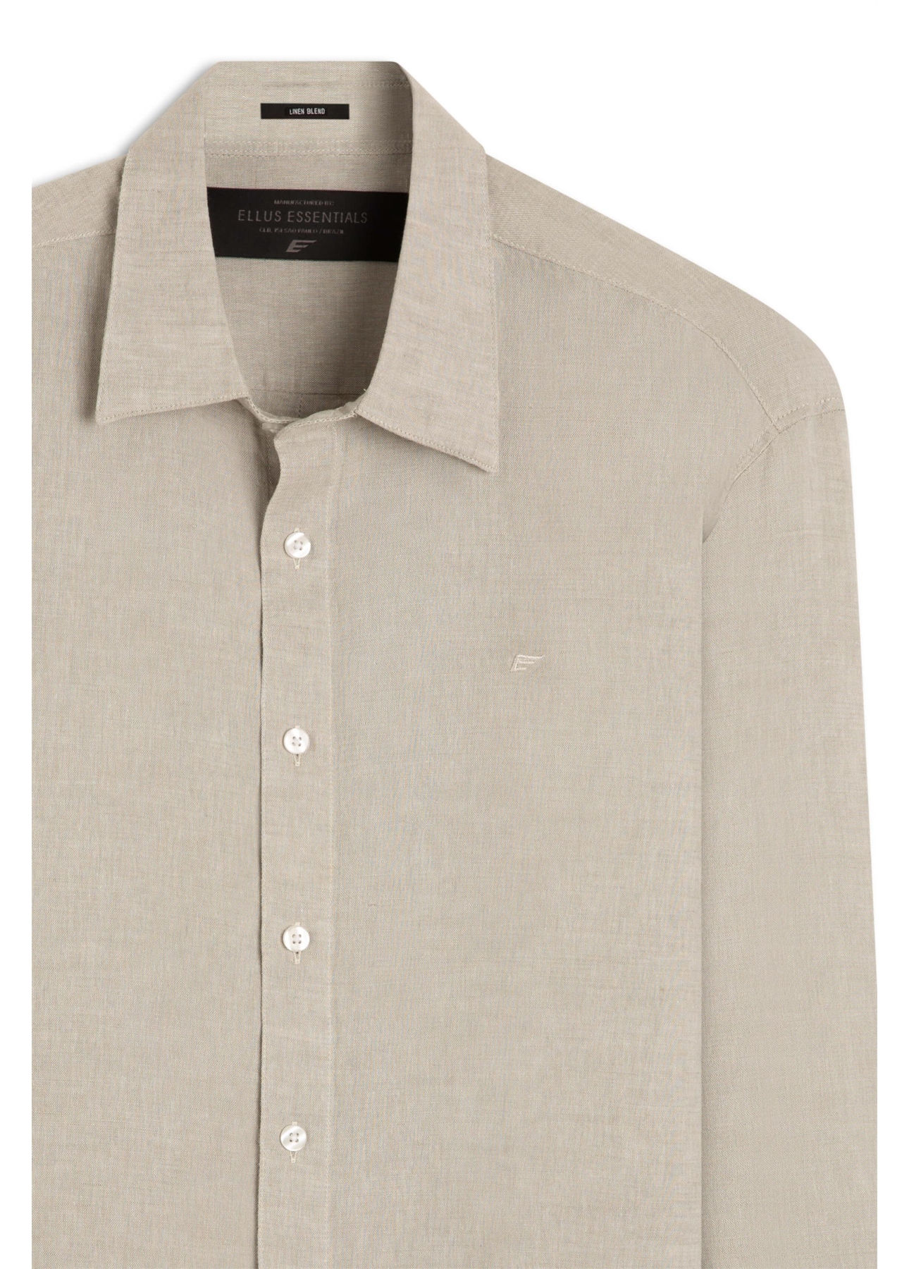 Camisa Linho Blend Cross Dye  Prata