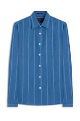 Camisa Linho Blend Difusion Classic Azul Bic