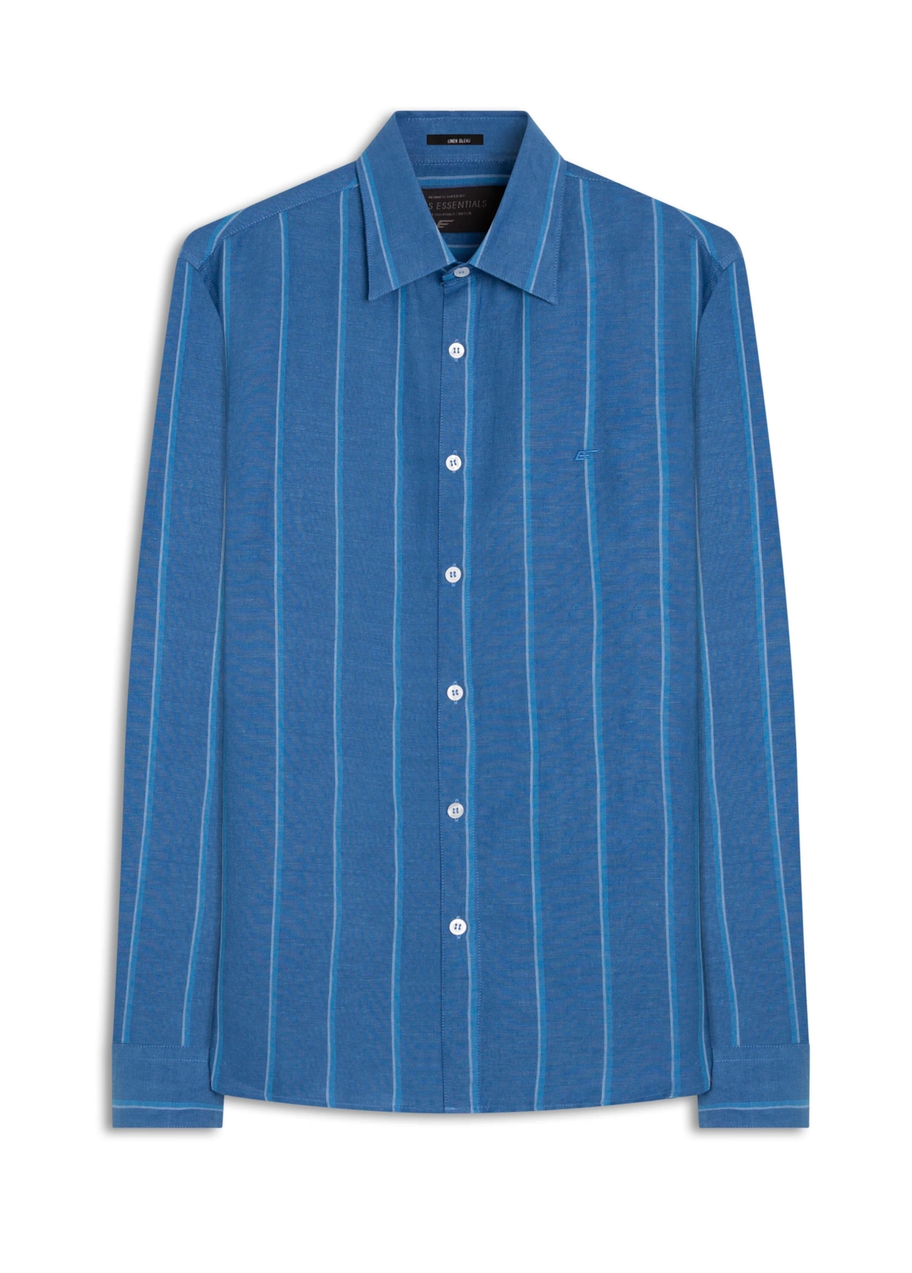 Camisa Linho Blend Difusion Classic Azul Bic