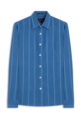 Camisa Linho Blend Difusion Classic Azul Bic