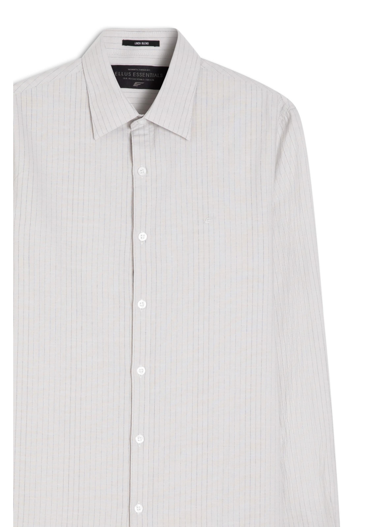 Camisa Linho Blend Earth Slim Anatomic Cinza