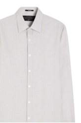 Camisa Linho Blend Earth Slim Anatomic Cinza