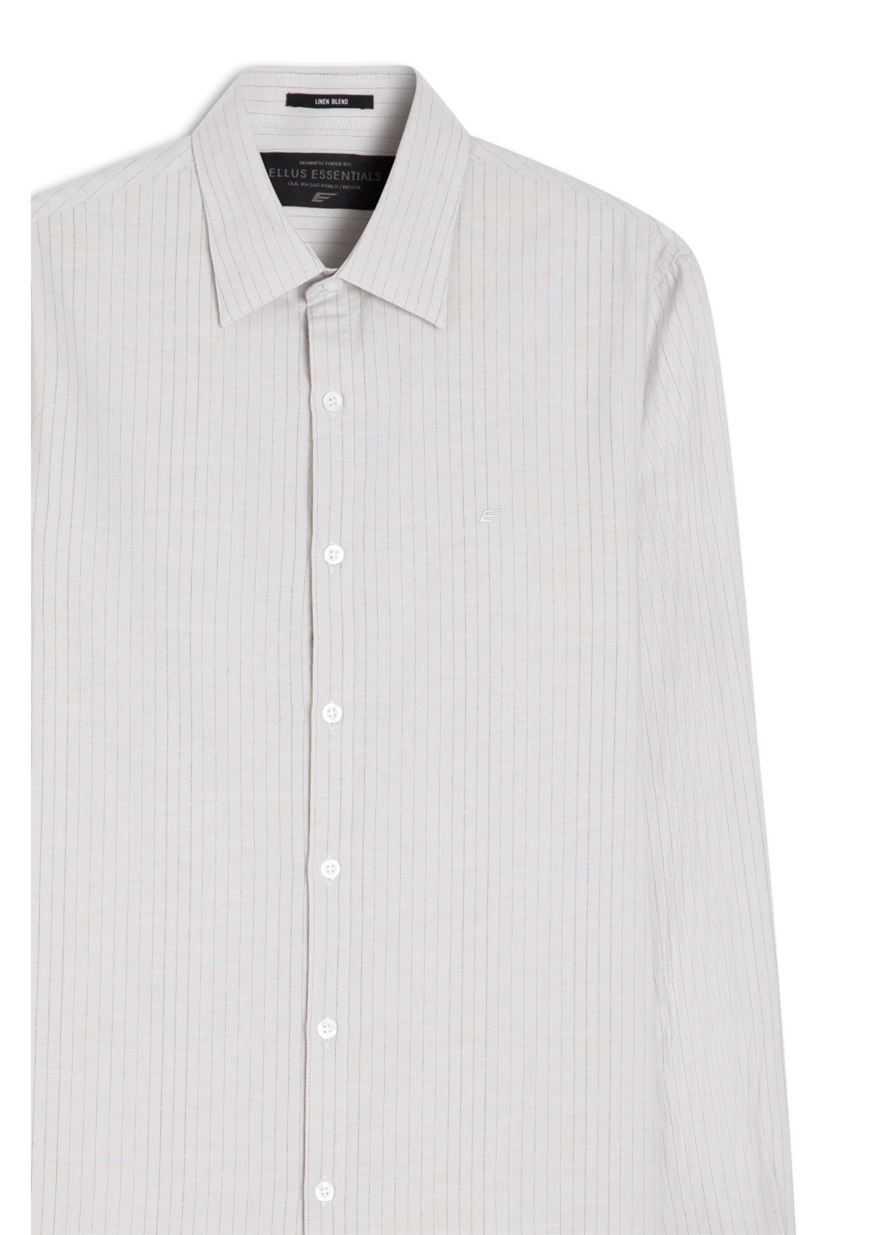 Camisa Linho Blend Earth Slim Anatomic Cinza