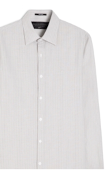Camisa Linho Blend Earth Slim Anatomic Cinza