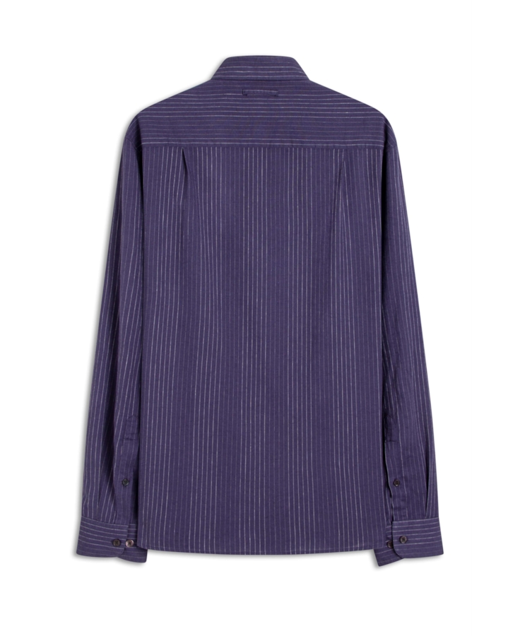 Camisa Linho Blend Earth Slim Anatomic Marinho