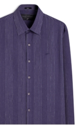 Camisa Linho Blend Earth Slim Anatomic Marinho