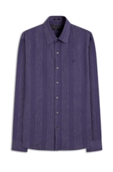 Camisa Linho Blend Earth Slim Anatomic Marinho