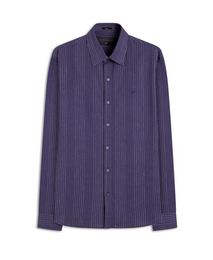 Camisa Linho Blend Earth Slim Anatomic Marinho