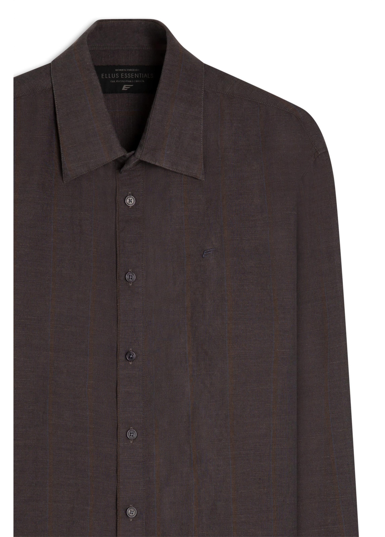 Camisa Linho Blend Fenis Classic Anatomic Dark Navy