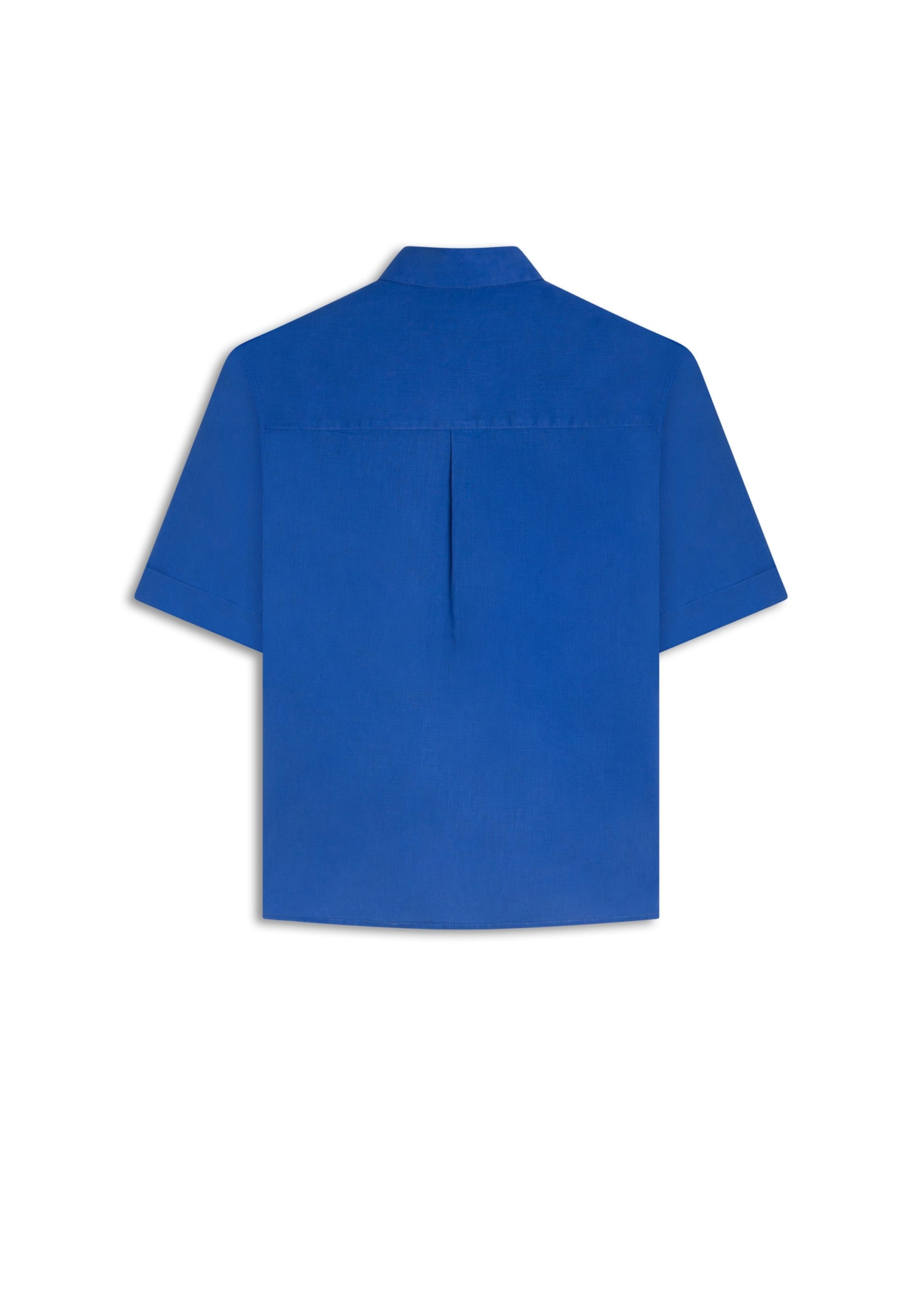 Camisa Linho Blend Loose Azul Bic