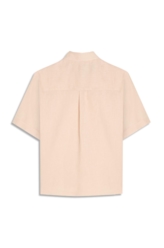 Camisa Linho Blend Loose Nude