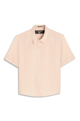 Camisa Linho Blend Loose Nude