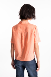Camisa Linho Blend Loose  Pessego