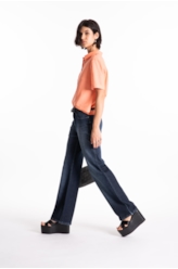 Camisa Linho Blend Loose  Pessego