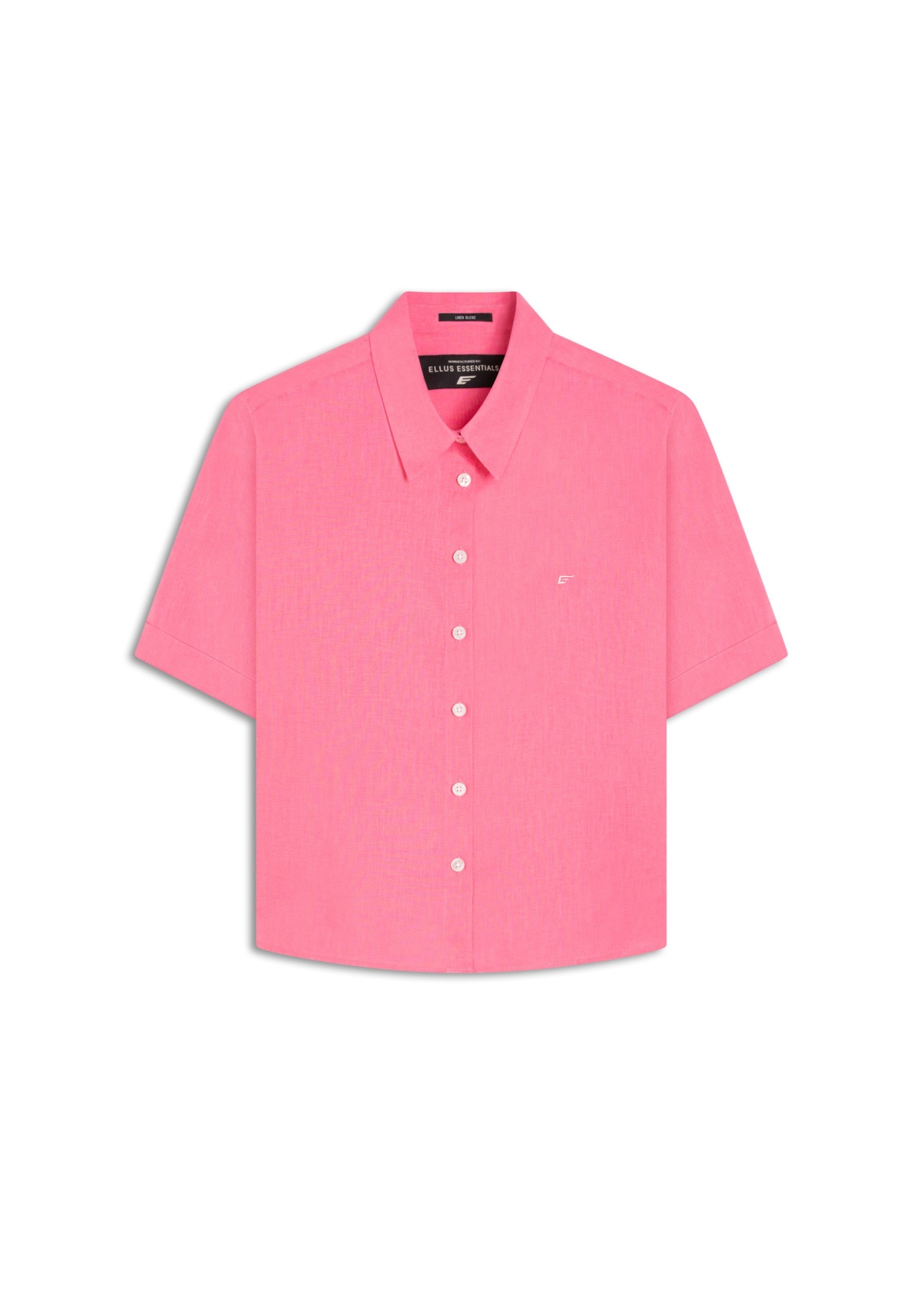 Camisa Linho Blend Loose Rosa Gum