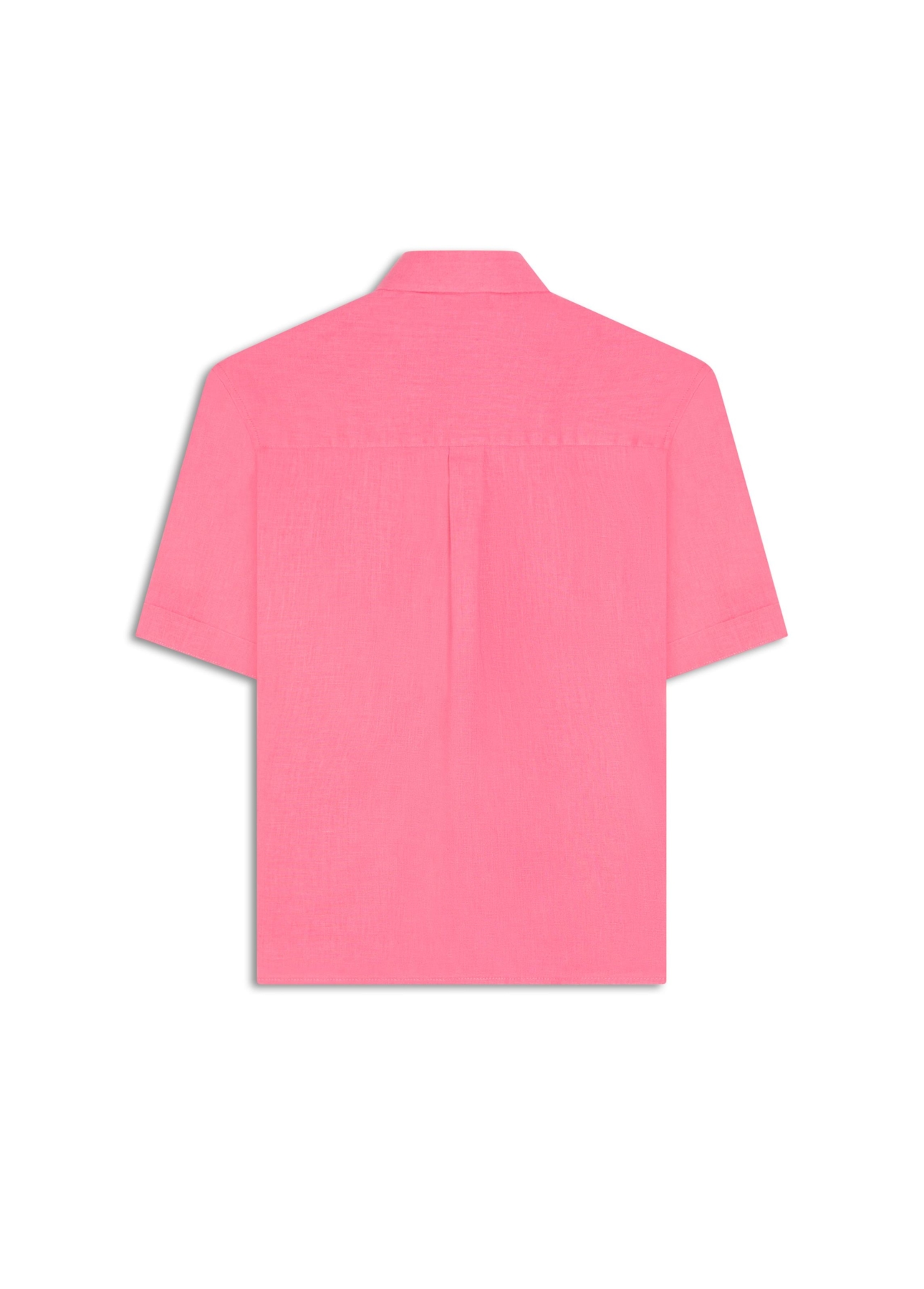 Camisa Linho Blend Loose Rosa Gum