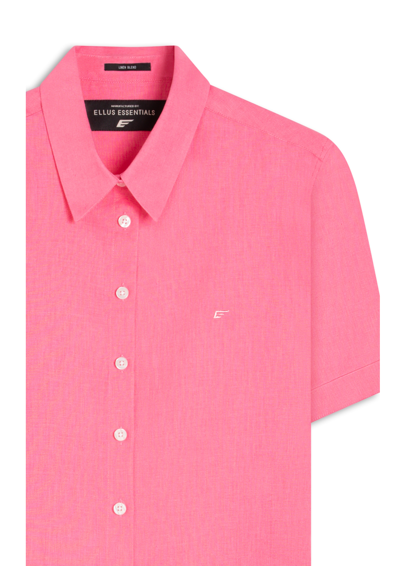 Camisa Linho Blend Loose Rosa Gum