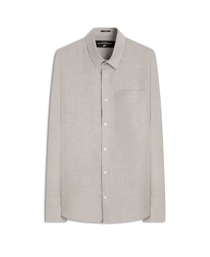 Camisa Linho Blend Macerata Xangai Cinza