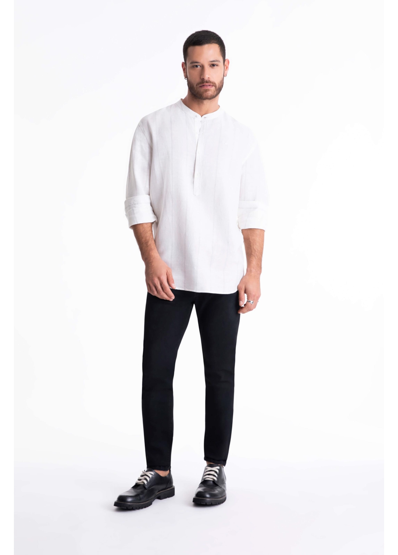 Camisa Linho Blend Malfatti Branco