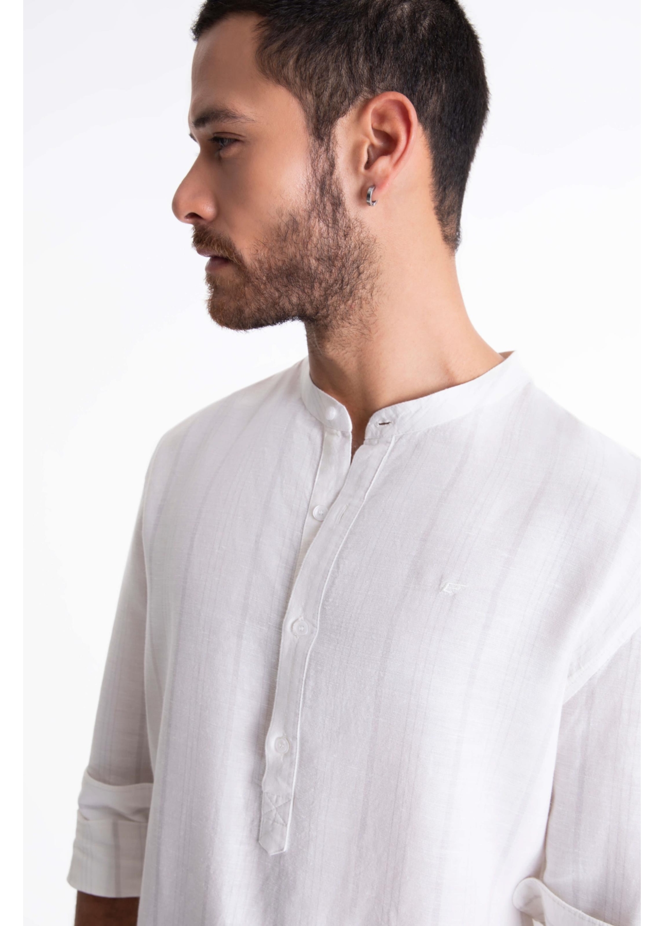 Camisa Linho Blend Malfatti Branco