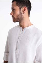 Camisa Linho Blend Malfatti Branco